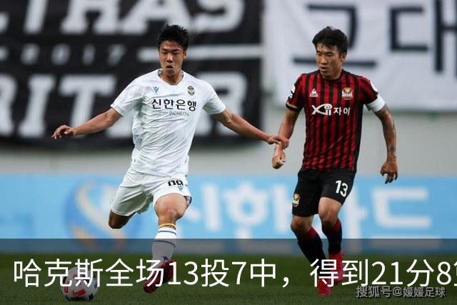 哈克斯全场13投7中，得到21分8篮板4助攻